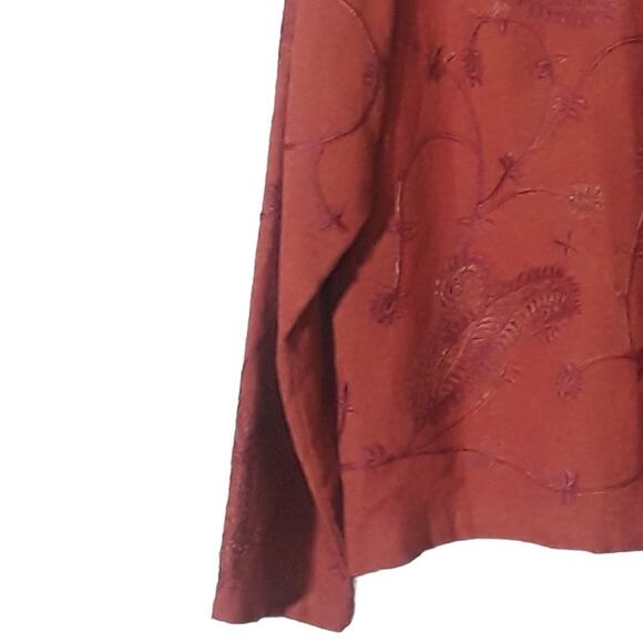 Coldwater Creek Womens Pastel Orange Linen Jacket Size Large Button Up Outerwear - Picture 4 of 9